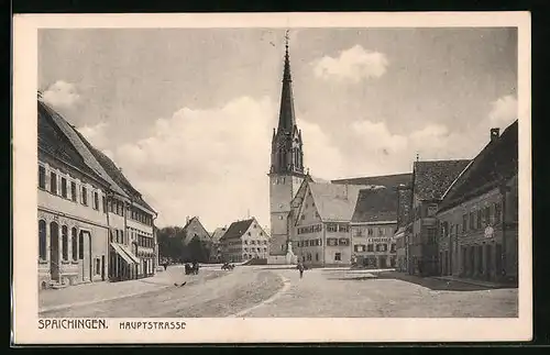 AK Spaichingen, Hauptstrasse, Geschäft von E. Engesser