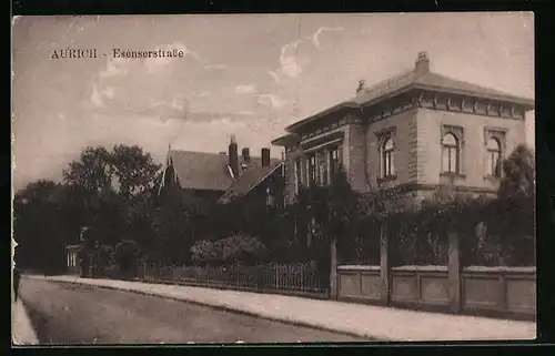 AK Aurich, Villa auf der Esenserstrasse