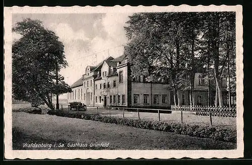 AK Waldenburg i. Sa., Gasthaus Grünfeld