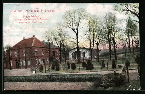 AK Schönebeck b. Bremen, Gasthaus Neue Weide