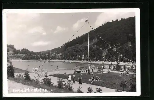 Foto-AK Bela pod Bezdezem, Schwimmbad