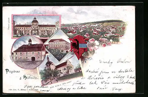 AK Horovice, Radnice, Mest. skola a Dek. kostel, Knizeci zamek