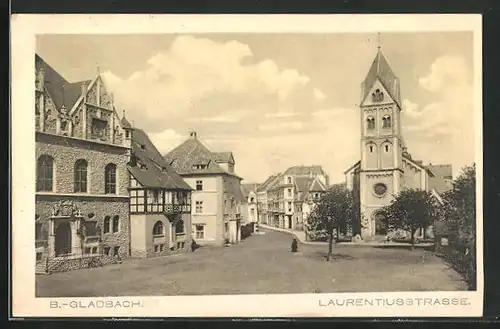 AK Berg. Gladbach, Laurentiusstrasse, Kirche