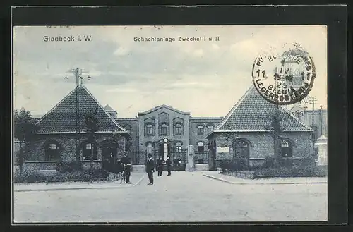 AK Gladbeck i. W., Schachtanlage Zweckel I und II, Kohlebergbau
