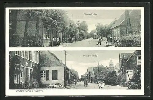 AK Osterwick i. W., Elsenstrasse, Hauptstrasse