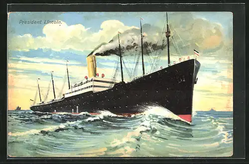 AK Passagierschiff President Lincoln auf hoher See