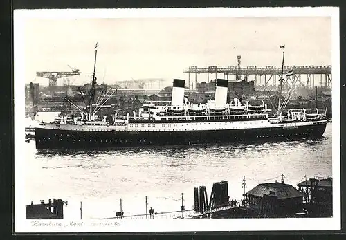 AK Hamburg, Passagierschiff Monte Sarmiento im Hafen