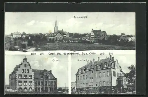 AK Neunkirchen, Convict, Krankenhaus, Panorama