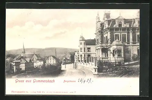 AK Gummersbach, Bergstrasse mit Villen