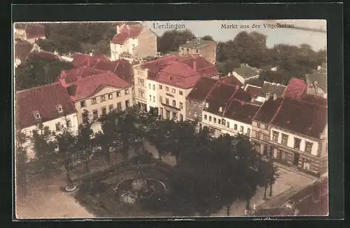 AK Uerdingen, Markt aus der Vogelschau