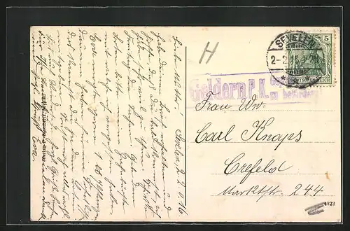 AK Sevelen, Strasse am Rathaus mit Mann