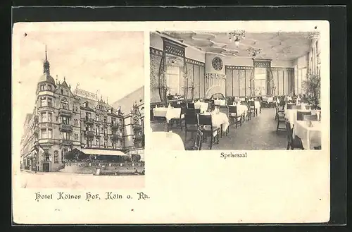 AK Köln, Hotel Kölner Hof, Speisesaal