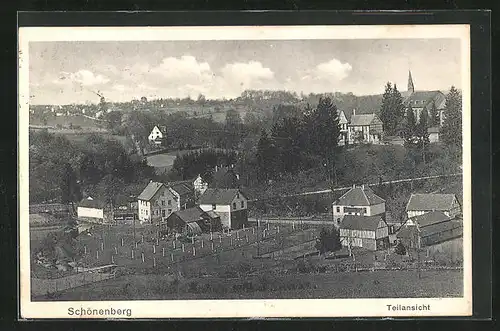 AK Schönenberg, Teilansicht aus der Vogelschau