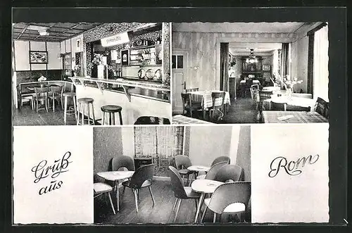 AK Rom bei Morsbach /Sieg, Innenansicht vom Gasthof Heinrich Klein