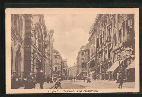 AK Krefeld, Friedrich- und Hochstrasse