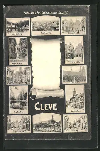 AK Cleve, Amphitheater, Hotel Robbers, Schloss Schwanenburg