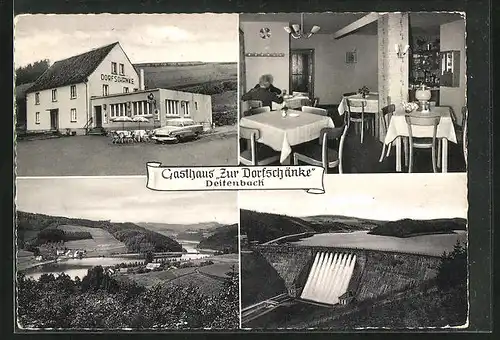 AK Deitenbach, Gasthaus zur Dorfschänke, Talsperre