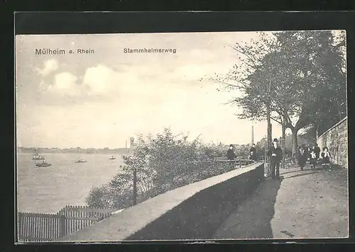 AK Mülheim a. Rhein, Strassenpartie vom Stammheimerweg