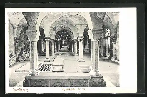 AK Quedlinburg, Schlosskirche, Krypta