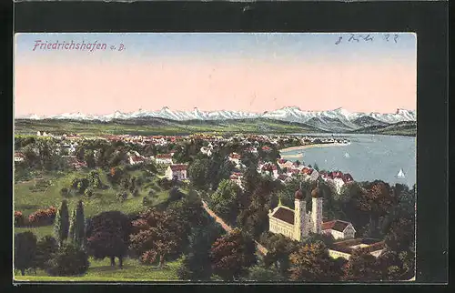 AK Friedrichshafen a. B., Ortsansicht aus der Vogelschau