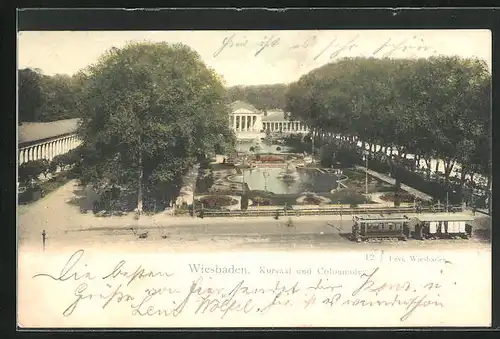 AK Wiesbaden, Kursaal und Colonnade