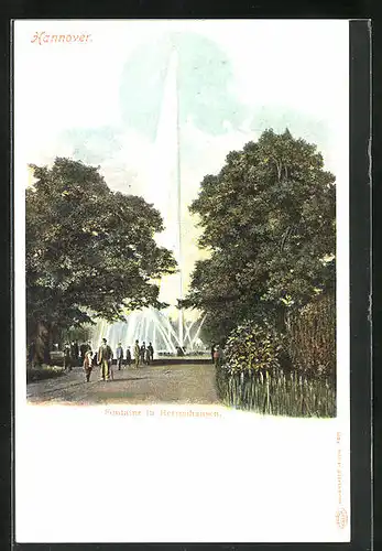 AK Hannover, Fontäne in Herrenhausen