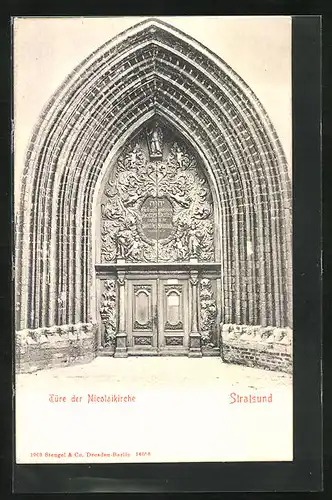 AK Stralsund, Portal der Nicolaikirche