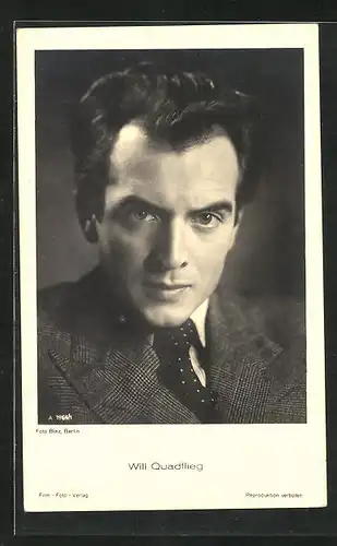 AK Schauspieler Will Quadflieg mit durchdringendem Blick