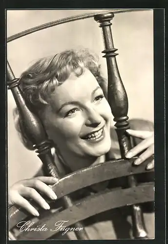 AK Schauspielerin Christa Fügner in dem Film Rivalen am Steuer