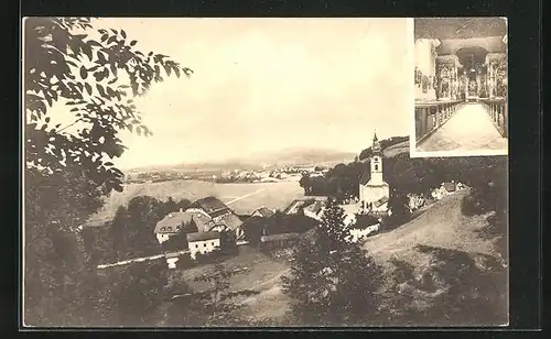 AK Salzburg, Panorama und Kirchenchor zur Glockenweihe 1924