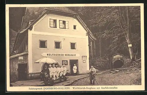 AK Dürnberg-Hallein, Salzbergwerk, Fotograf am Wolfdietrich-Berghaus, Motiv für Ansichtskarte