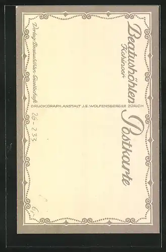 Künstler-AK Ernst E. Schlatter: Beatushöhlen, Kohinoor