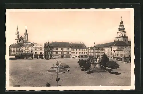 AK Kremsier / Kromeriz, Blick zum Stadtplatz