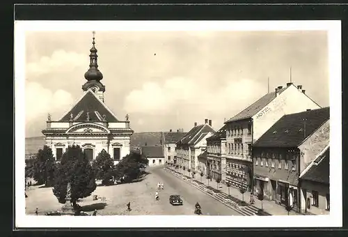 AK Uhersky Brod, Platz mit Kirche