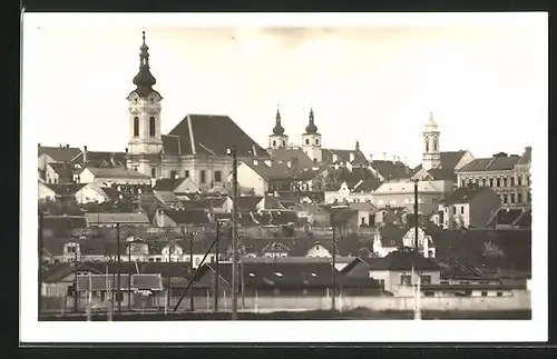 AK Uhersky Brod, Stadtblick zur Kirche