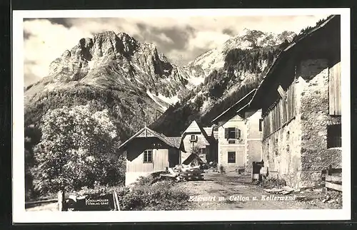 AK Kötschach-Mauthen, Ederwirt m. Cellon, Blick auf die Kellerwand