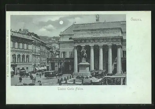 Mondschein-AK Genova, Teatro Carlo Felice