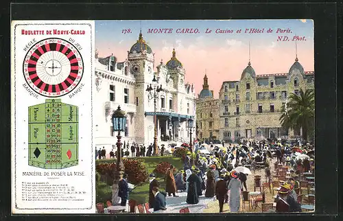 AK Monaco, Le Casino et l`Hotel de Paris, Roulette de Monte-Carlo