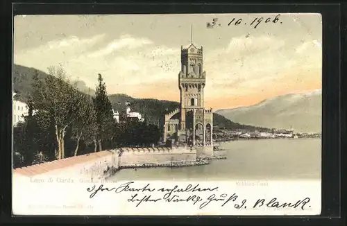 AK Lago di Garda, Gardone Riviera, am Ruhland Turm