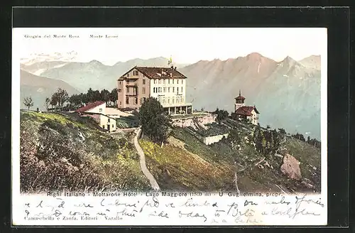 AK Mottarone, Giogaia del Monte Rosa, Monte leone, Righi Italiano, Mottarone Hotel