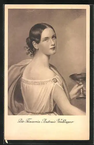 AK Tänzerin Antonie Wallinger im antiken Kostüm