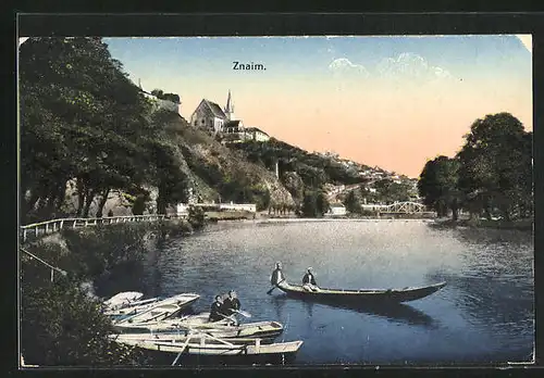 AK Znaim, Thayapartie mit Ruderbooten