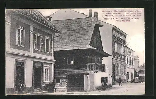 AK Roznau a. R., Partie am alten Rathaus