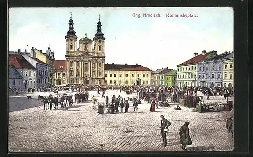 AK Ung. Hradisch, Komenskyplatz