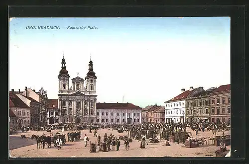 AK Ung.-Hradisch, Komensky-Platz