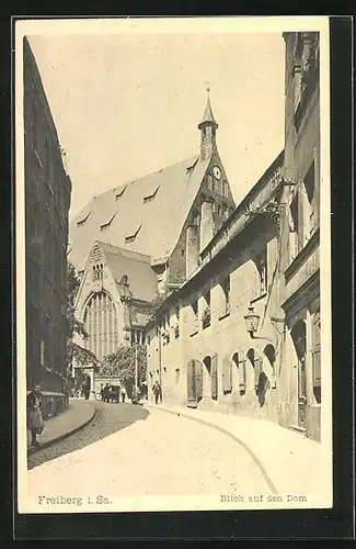 AK Freiberg i. Sa., Blick zum Dom