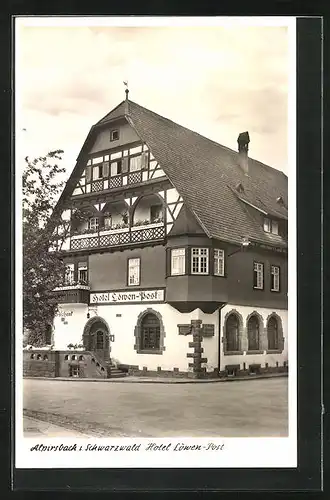 AK Alpirsbach / Schwarzwald, Hotel Löwen-Post