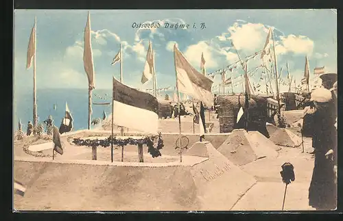 AK Dahme i. Holst., Sandplastiken am Strand