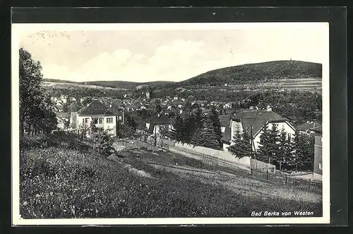 AK Bad Berka, Ortsansicht von Westen