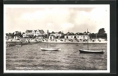AK Kellenhusen i. Holst., Strandpartie vom Wasser aus gesehen